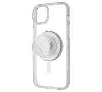 PopSockets: PopCase PlantCore per MagSafe - Custodia a Base Vegetale per iPhone 15 Plus con PopGrip compatibile con MagSafe - Supporto e impugnatura per telefono con un Top Intercambiabile - Clear