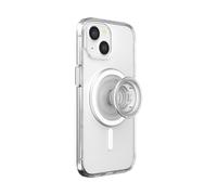 PopSockets: PopCase PlantCore per MagSafe - Custodia a Base Vegetale per iPhone 15 con PopGrip compatibile con MagSafe - Supporto e impugnatura per telefono con un Top Intercambiabile - Clear