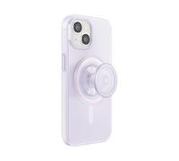 PopSockets: PopCase PlantCore per MagSafe - Custodia a Base Vegetale per iPhone 15 con PopGrip compatibile con MagSafe - Impugnatura per telefono con un Top Intercambiabile - Opalescent Clear