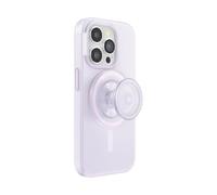 PopSockets: PopCase PlantCore per MagSafe - Custodia a Base Vegetale per iPhone 15 Pro con PopGrip compatibile con MagSafe - Impugnatura per telefono con un Top Intercambiabile - Opalescent Clear