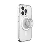 PopSockets: PopCase PlantCore per MagSafe - Custodia a Base Vegetale per iPhone 15 Pro con PopGrip compatibile con MagSafe - Supporto e impugnatura per telefono con un Top Intercambiabile - Clear