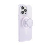 PopSockets: PopCase PlantCore per MagSafe - Custodia a Base Vegetale per iPhone 15 Pro Max con PopGrip compatibile con MagSafe - Impugnatura per telefono con un Top Intercambiabile - Opalescent Clear