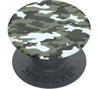 PopSockets: PopGrip Basic - Supporto e Impugnatura per Telefoni Cellulari e Tablet [Top Non Intercambiabile] - Dark Green Camo