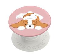 PopSockets, PopGrip design Pupper Napper, supporto video, Bianco / Rosa