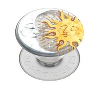 PopSockets: PopGrip Plant - Supporto e Impugnatura Estensibile Realizzati con Materiali a Base Vegetale con Un Top Intercambiabile per Smartphone e Tablet - Translucent Sun And Moon