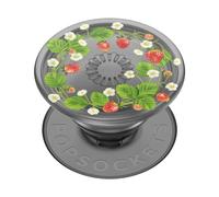 PopSockets: PopGrip Plant - Supporto e Impugnatura Estensibile Realizzati con Materiali a Base Vegetale con un Top Intercambiabile per Smartphone e Tablet - Strawberry Picking
