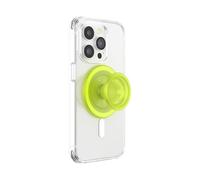 PopSockets: PopGrip Round per Magsafe - Anello Adattatore per MagSafe Incluso - Supporto e Impugnatura per Telefoni Cellulari e Custodia con un Top Intercambiabile - GITD Chartreuly