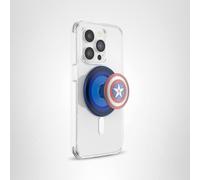 PopSockets: PopGrip Round per MagSafe - Anello Adattatore Incluso - Supporto e Impugnatura per Smartphone e Cover con Top Intercambiabile - Smaltato Captain America