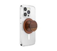 PopSockets: PopGrip Round per Magsafe - Anello Adattatore per MagSafe Incluso - Supporto e Impugnatura per Telefoni Cellulari e Custodia con un Top Intercambiabile - Olive Wood