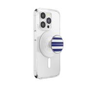 PopSockets: PopGrip Round per Magsafe - Anello Adattatore per MagSafe Incluso - Supporto e Impugnatura per Telefoni Cellulari e Custodia con un Top Intercambiabile - Nautical Stripe