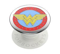 PopSockets: PopGrip - Supporto e Impugnatura per Telefoni Cellulari e Tablet con Un Top Intercambiabile - Wonder Woman Enamel