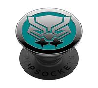 PopSockets PopGrip - Supporto e Impugnatura per Telefoni Cellulari e Tablet con un Top Intercambiabile - Enamel Black Panther