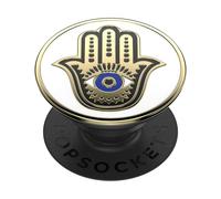 PopSockets: PopGrip - Supporto e Impugnatura per Telefoni Cellulari e Tablet con un Top Intercambiabile - Enamel Hamsa Hand