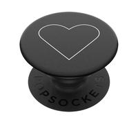 PopSockets PopGrip - Supporto e Impugnatura per Telefoni Cellulari e Tablet con Un Top Intercambiabile - White Heart Black