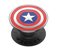 PopSockets PopGrip - Supporto e Impugnatura per Telefoni Cellulari e Tablet con un Top Intercambiabile - Enamel Captain America