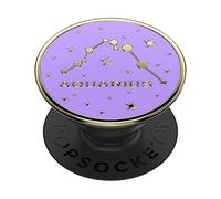 PopSockets: PopGrip - Supporto e Impugnatura per Telefoni Cellulari e Tablet con un Top Intercambiabile - Enamel Zodiac Aquarius