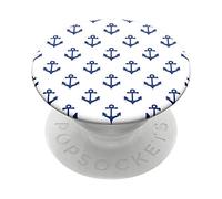 PopSockets PopGrip - Supporto e Impugnatura per Telefoni Cellulari e Tablet con Un Top Intercambiabile - Anchors Away White