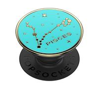 PopSockets: PopGrip - Supporto e Impugnatura per Telefoni Cellulari e Tablet con un Top Intercambiabile - Enamel Zodiac Pisces