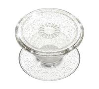 PopSockets: PopGrip - Supporto e Impugnatura per Telefoni Cellulari e Tablet con un Top Intercambiabile - Clear Glitter Silver