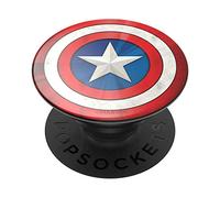 PopSockets PopGrip - Supporto e Impugnatura per Telefoni Cellulari e Tablet con un Top Intercambiabile - Captain America Icon