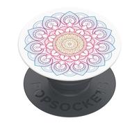 PopSockets | PopGrip | Supporto estraibile e maniglia per smartphone e tablet | Supporto per dita Basic Rainbow Mandala