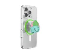 PopSockets PopOut Sleepy Bulbasaur - Impugnatura rotonda compatibile con MagSafe, anello adattatore incluso, supporto per telefono, ricarica wireless compatibile