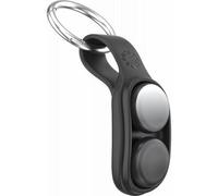 PopSockets, PopPuck Starter Pack Black Flip con Base e Aggancio, Nero / Argento