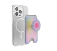 PopSockets: PopWallet + per MagSafe - Anello Adattatore per MagSafe Incluso - Porta Carte con Top Intercambiabile Integrato per Smartphone e Custodie - Aura