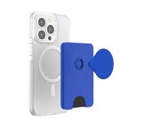 PopSockets: PopWallet + per MagSafe - Anello Adattatore per MagSafe Incluso - Porta Carte con Top Intercambiabile Integrato per Smartphone e Custodie - Cobalt