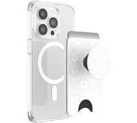 PopSockets: PopWallet + per MagSafe - Anello Adattatore per MagSafe Incluso - Porta Carte con Top Intercambiabile Integrato per Smartphone e Custodie - Blanc Fresh