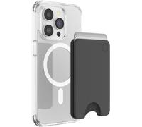 PopSockets: PopWallet per MagSafe - Anello Adattatore per MagSafe Incluso - Porta Carte Elegante e Riposizionabile per Telefoni Cellulari e Custodie - Black