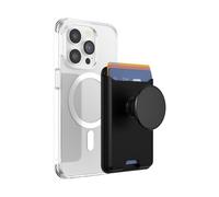 PopSockets: PopWallet per MagSafe - Con presa - Include anello adattatore per MagSafe - Sottile portacarte riposizionabile per smartphone e custodie - SoftGoods - Black