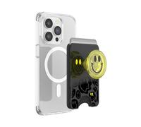 PopSockets: PopWallet + per MagSafe - Anello Adattatore per MagSafe Incluso - Porta Carte con Top Intercambiabile Integrato per Smartphone e Custodie - All Smiles