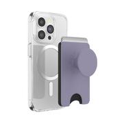 PopSockets - Portafoglio per telefono con impugnatura espandibile, porta carte per telefono, compatibile con ricarica wireless e MagSafe, viola crepuscolo (Dusk)