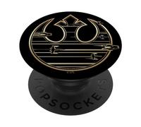 PopSockets Star Wars Last Jedi Gold Platinum Rebel Fleet Logo PopGrip: Impugnatura per Telefoni Cellulari e Tablet Intercambiabile
