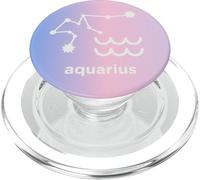 PopSockets Zodiac - Impugnatura per telefono, motivo: Aquarius Aura PopSockets PopGrip per MagSafe