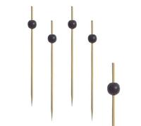 Papstar 11300 Popstar-250 SPIEDINI con Pallina Nera, Bamboo