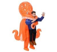 Poptrend Costume gonfiabile a forma di polpo per adulti, costume gonfiabile a forma di polpo per Halloween, da uomo e da donna, divertente, per feste in maschera (adulto)