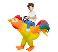 Poptrend Costume gonfiabile da pollo, per adulti e bambini, costume di Halloween, unisex, divertente, per feste (bambini)