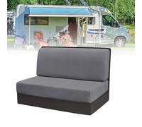 POPUBBY Copridivano per Camper, 1 set Elasticizzati Jacquard Copri Divano per Roulotte, Lavabile Fodere Cuscini Dinette RV, Copri Sedili per Caravan Coprischienale e Copripanca (Grigio Scuro)