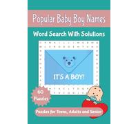 Popular Baby Boy Names Word Search With Solution: Large Print
