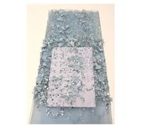Popular Design 3D Three-dimensional Lilac Tulle Embroidered Lace Evening Dress Fabric(Laser Bright)
