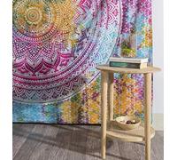 Popular Handicrafts Mandala hippie Bohemian Maditation - Arazzo da parete grande con mandala, motivo: regina indiana, motivo psichedelico e popolare, 134 x 203 cm
