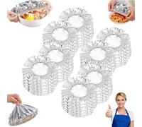 PopUp - Coperchi isolanti per alimenti in lamina di stagno, riutilizzabili, in alluminio, universali, per alimenti, regolabili, per cucina, ciotole, pentole, contenitori, 60 pezzi