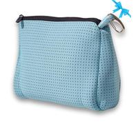 POPUPS Beauty case grande con cerniera - Impermeabile neoprene borsa cosmetica 19,6 x 27,3 x 12,7 cm - blu cielo, Cielo blu