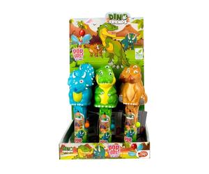 PopUps Dino Friends Lecca Lecca Gusto Fragola Espositore da 10gr x 12