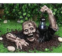 POPUPWAVE Decorazione di Halloween Zombie Statua con lanterna, Zombie Gnomo Statue da giardino Zombie Strisciando fuori dalla tomba, resina Walking Dead Figurine Decorazione di Halloween