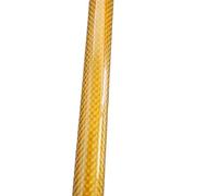 POQAX Tubo in fibra di carbonio colorato, tubo in fibra di carbonio esterno lucido 3K, tubo in fibra di carbonio L 0,5 m for aeroplano RC(Yellow,10x8mm)