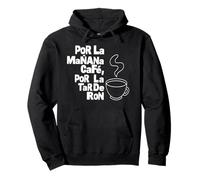 por LA Manana Cafe por LA TARDE Ron Testo Bianco Felpa con Cappuccio