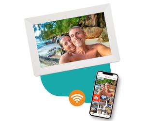 Pora&co Digital Photo Frame with WiFi & Frameo App 10 inch, white